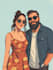do couple portrait illustration