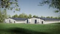 made 3d poultry farm design,  chicken barn, broiler farm, production farm design