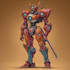 draw a amazing character mecha robot illustration