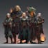 draw dnd character and dnd party illustration