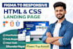 code your figma design into a responsive HTML CSS website