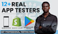 provide 12 20 or 30 real testers for mobile app closed testing