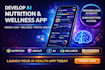 develop ai nutrition weight loss wellness mental health app with subscription
