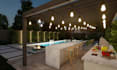 do backyard landscape design, 3d rendering for pool, patio and garden design