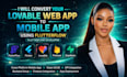 convert loveable web app to mobile app using flutterflow, flutterflow developer
