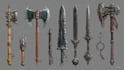 create weapon concept art for you