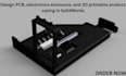 design pcb, electronics enclosure, and 3d printable product casing in solidworks