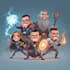 make premium superhero caricature character