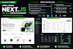 build a next js app router landing page with admin dashboard