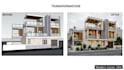 design modern house elevation with realistic 3d render