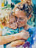 make watercolor family portrait