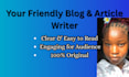 write engaging blog post and website content