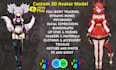 design anime vtuber avatar, 3d vroid model rigging