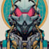 illustrate an excellent futuristic cyberpunk logo