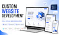 do custom website development as full stack developer, front end developer