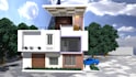 photorealistic 3d modern house
