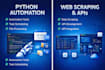 create python scripts, automation tools, web scraping and apis