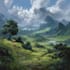 illustrate beautiful flat landscape illustration art