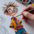 draw a cartoon character comic style