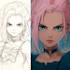 draw anime character an illustration and anime character