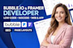 bubble io developer low code nocode bubble web app framer page layout framer seo