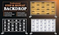 design professional step and repeat and backdrop banners for birthdays and event