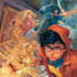 illustrate a superhero comic cover art