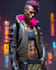 make a cyberpunk character art