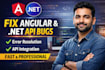 develop full stack web app in angular dot net api and sql server