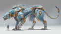 do a modern mecha animal and robot design