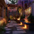 design backyard landscape  realistic 3d rendering