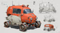 sketch a car or vehicle design concept using digital drawing