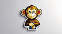 do unique funny, bad, angry, monkey head logo 1 day