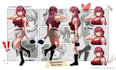 draw anime concept art character design or reference sheet for your oc fursona