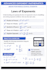 design a printable exponents workbook PDF for elementary and middle school