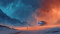 design futuristic and professional sci fi book covers