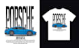 design custom automotive car t shirt vector illustration