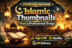 design high CTR gaming and islamic youtube thumbnails