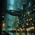 do cyberpunk futuristic city art