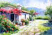 make watercolor landscape design