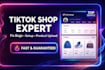 setup tiktok shop , bug fixing, product uploading and listing seo optimization