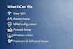 troubleshoot wifi, router, hardware and software issues