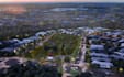 design aerial masterplan, community townhouse developments, marketing renderings