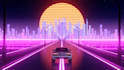do synthwave loop animation your car