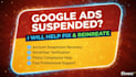 help fix suspended google ads account and pass verification