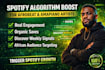 do spotify algorithm boost for afrobeat and amapiano artists