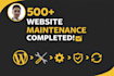 do website maintenance and support weekly and monthly