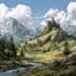 create fantasy landscape illustrations