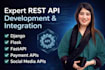 build rest API using django rest framework or flask