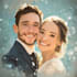 draw couple and wedding portrait illustration